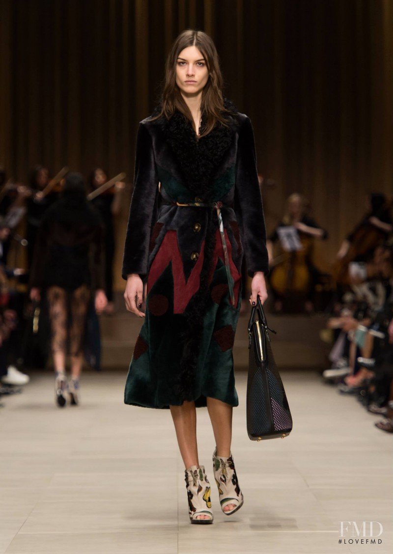 Ronja Furrer featured in  the Burberry Prorsum fashion show for Autumn/Winter 2014