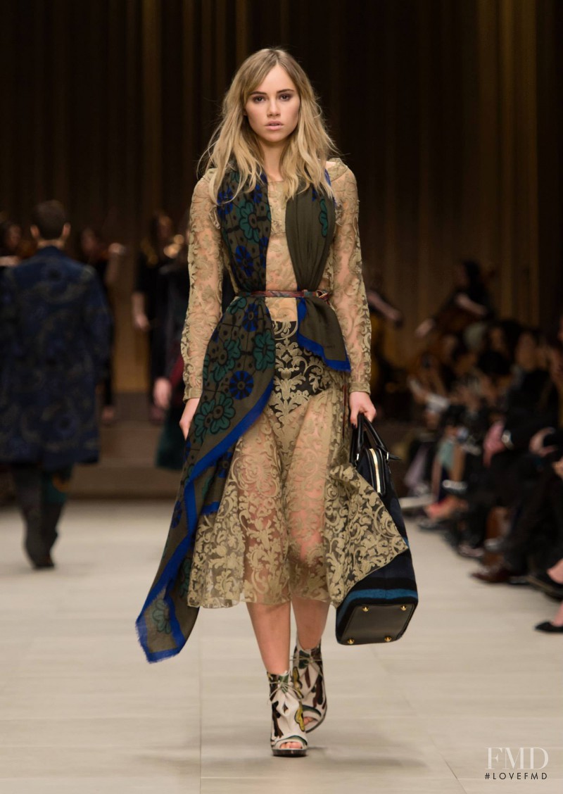 Suki Alice Waterhouse featured in  the Burberry Prorsum fashion show for Autumn/Winter 2014