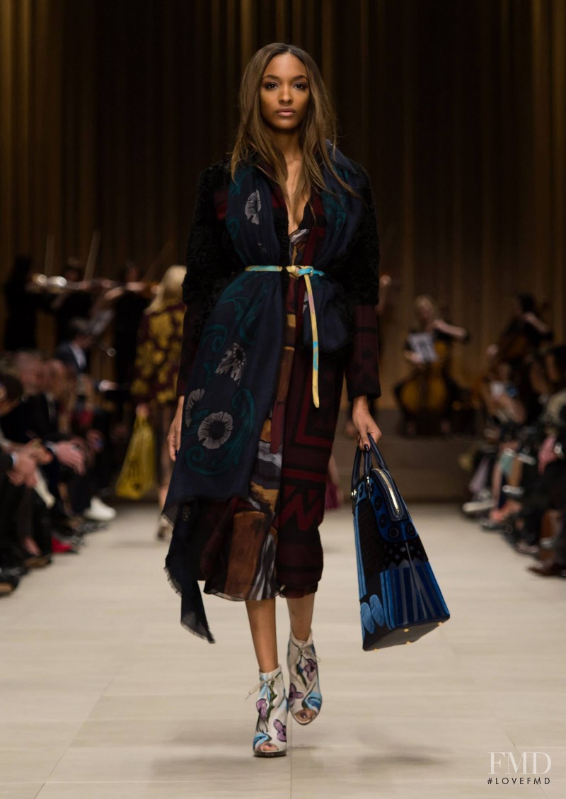 Jourdan Dunn featured in  the Burberry Prorsum fashion show for Autumn/Winter 2014