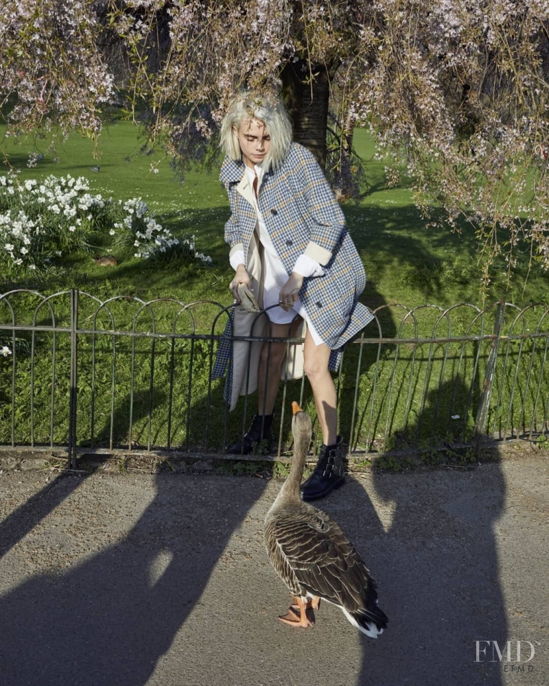 Cara Delevingne featured in  the Burberry Fragrance Her Blossom advertisement for Autumn/Winter 2019