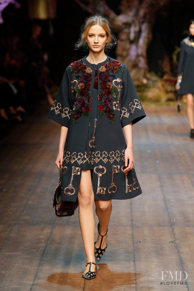 Roberta Cardenio featured in  the Dolce & Gabbana fashion show for Autumn/Winter 2014