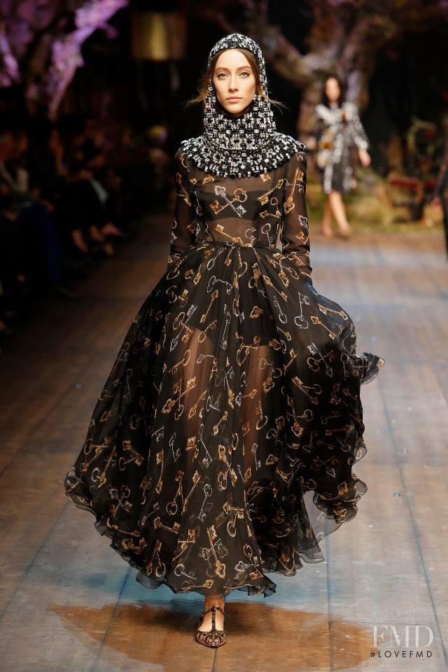 Alana Zimmer featured in  the Dolce & Gabbana fashion show for Autumn/Winter 2014