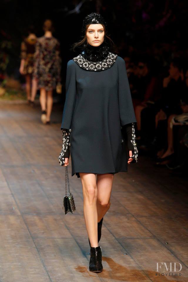 Auguste Abeliunaite featured in  the Dolce & Gabbana fashion show for Autumn/Winter 2014