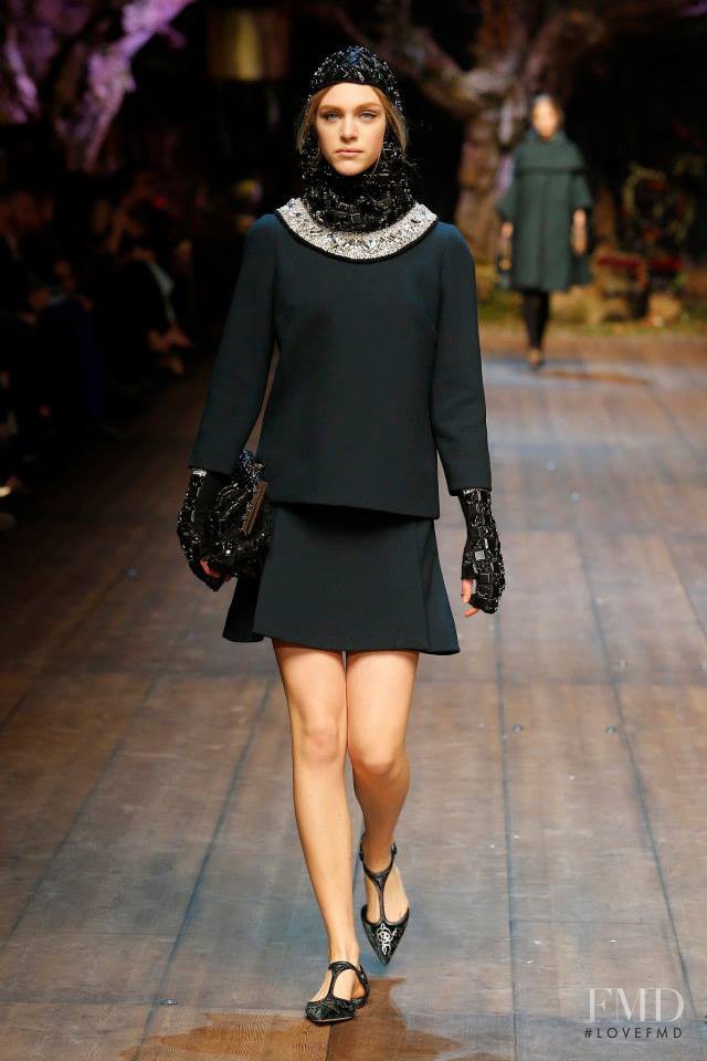 Hedvig Palm featured in  the Dolce & Gabbana fashion show for Autumn/Winter 2014