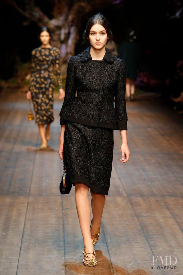 Gabby Westbrook-Patrick featured in  the Dolce & Gabbana fashion show for Autumn/Winter 2014