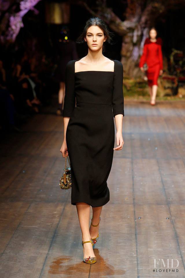 Vittoria Ceretti featured in  the Dolce & Gabbana fashion show for Autumn/Winter 2014