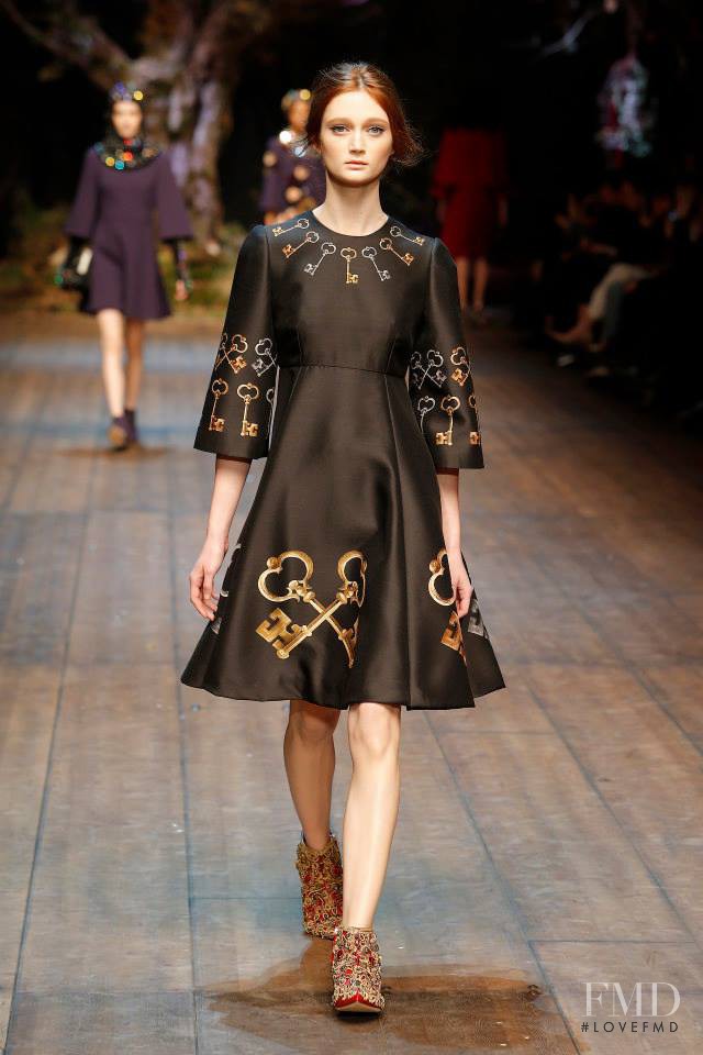 Sophie Touchet featured in  the Dolce & Gabbana fashion show for Autumn/Winter 2014