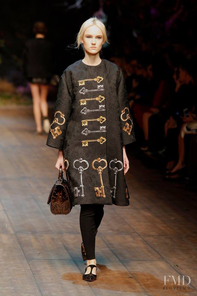 Harleth Kuusik featured in  the Dolce & Gabbana fashion show for Autumn/Winter 2014