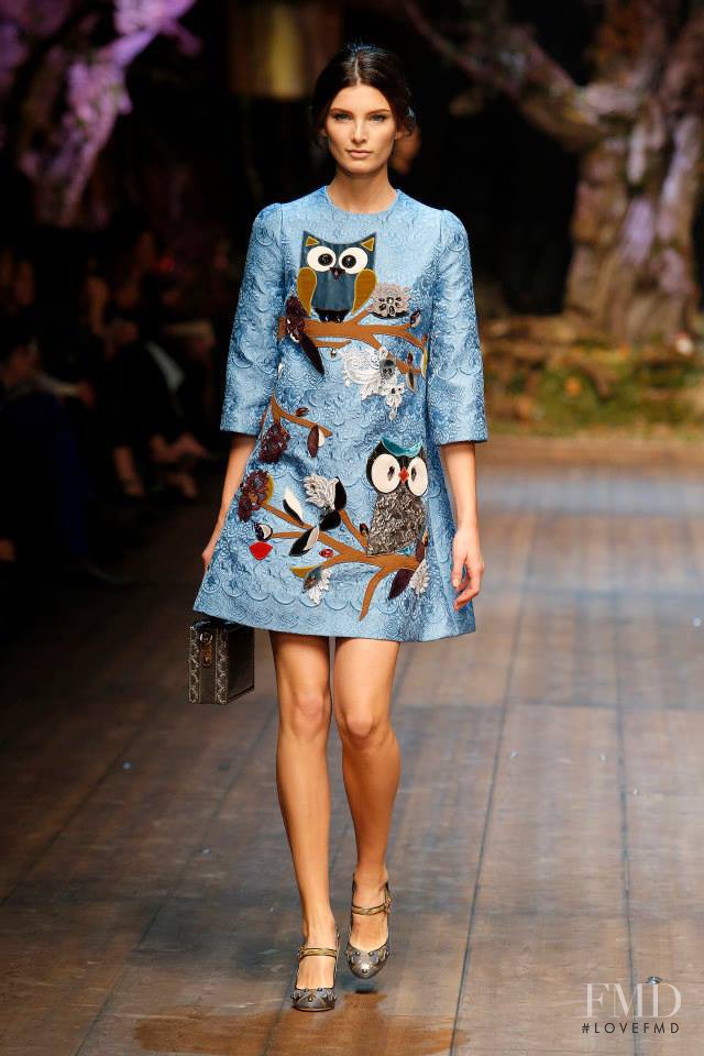 Ava Smith featured in  the Dolce & Gabbana fashion show for Autumn/Winter 2014
