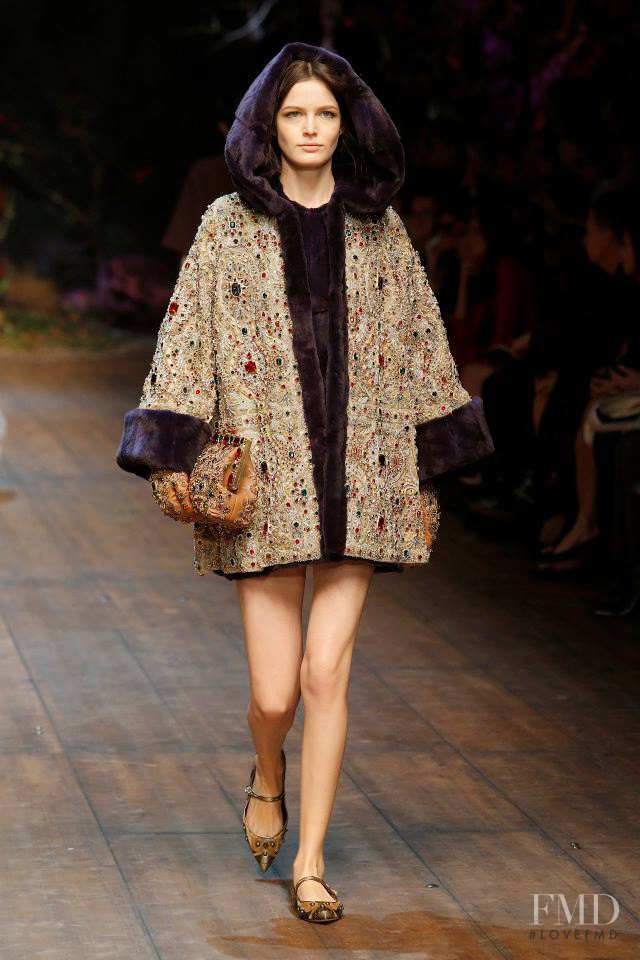Zlata Mangafic featured in  the Dolce & Gabbana fashion show for Autumn/Winter 2014