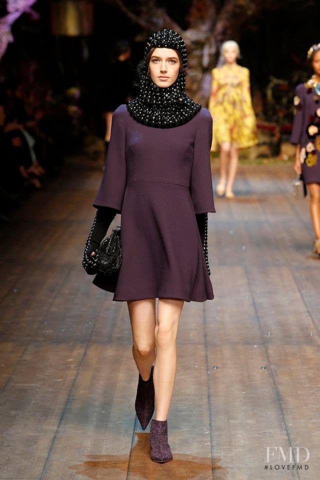 Josephine van Delden featured in  the Dolce & Gabbana fashion show for Autumn/Winter 2014