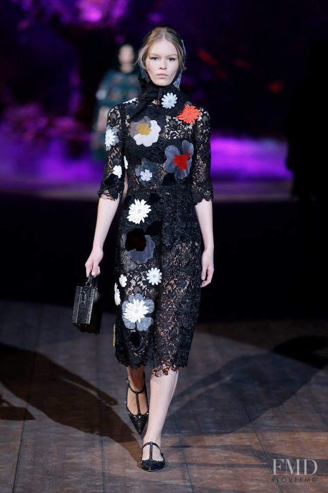 Anna Ewers featured in  the Dolce & Gabbana fashion show for Autumn/Winter 2014