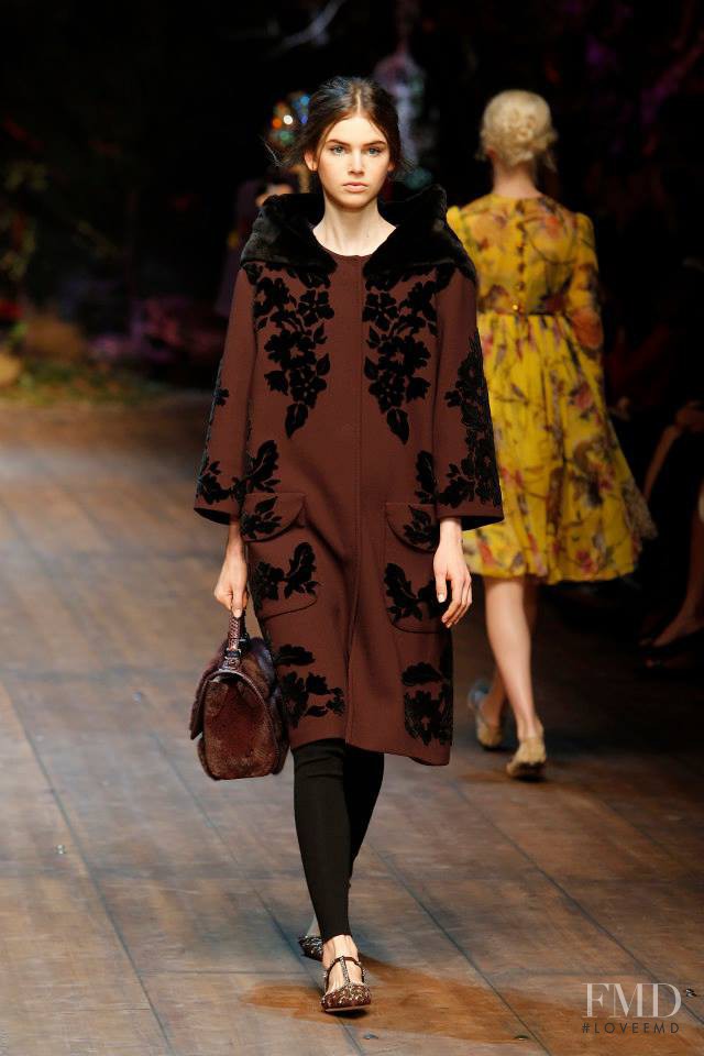 Irma Spies featured in  the Dolce & Gabbana fashion show for Autumn/Winter 2014