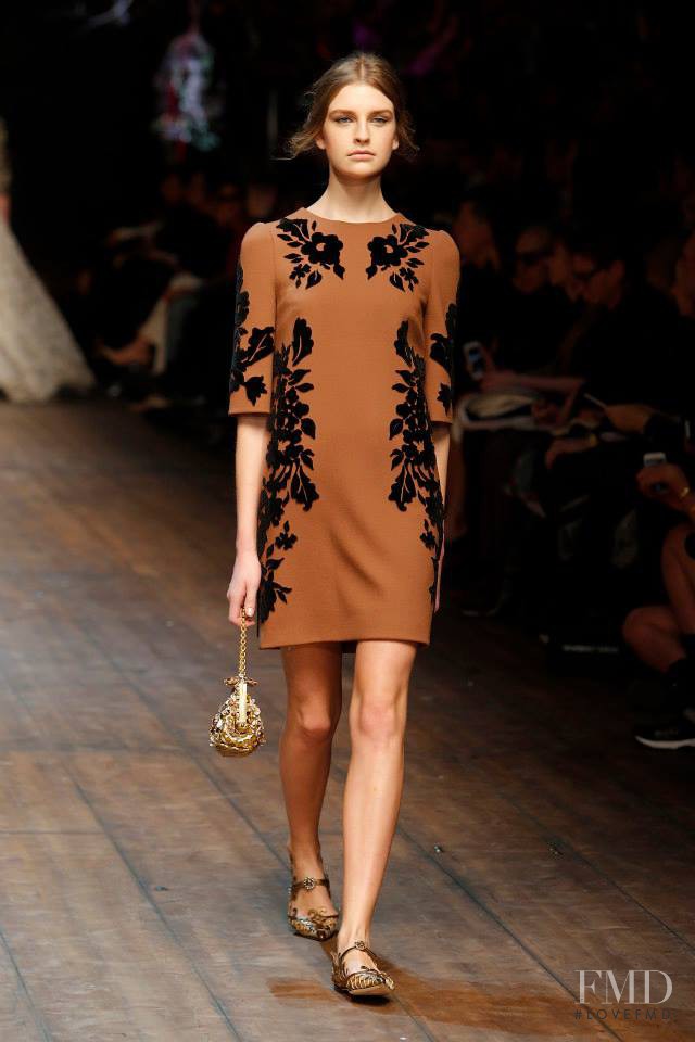 Ieva Palionyte featured in  the Dolce & Gabbana fashion show for Autumn/Winter 2014