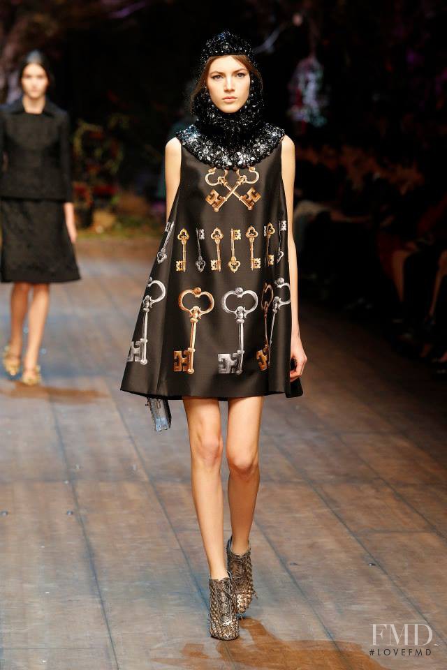 Valery Kaufman featured in  the Dolce & Gabbana fashion show for Autumn/Winter 2014