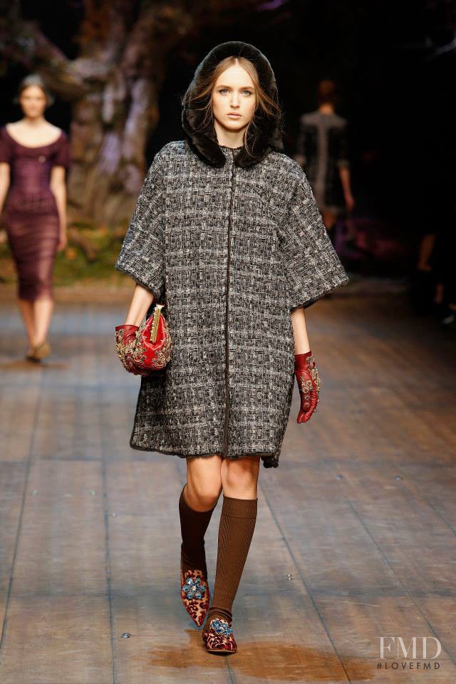 Stasha Yatchuk featured in  the Dolce & Gabbana fashion show for Autumn/Winter 2014