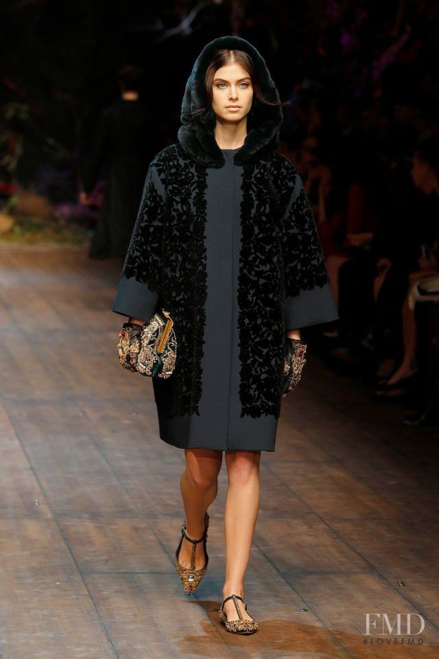 Pamela Bernier featured in  the Dolce & Gabbana fashion show for Autumn/Winter 2014