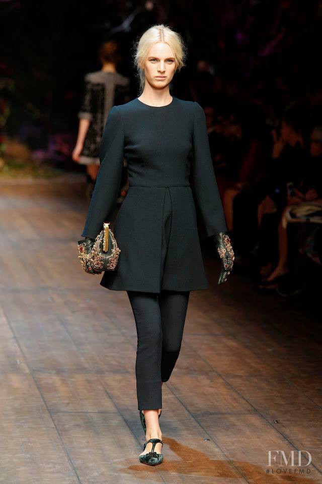 Ashleigh Good featured in  the Dolce & Gabbana fashion show for Autumn/Winter 2014