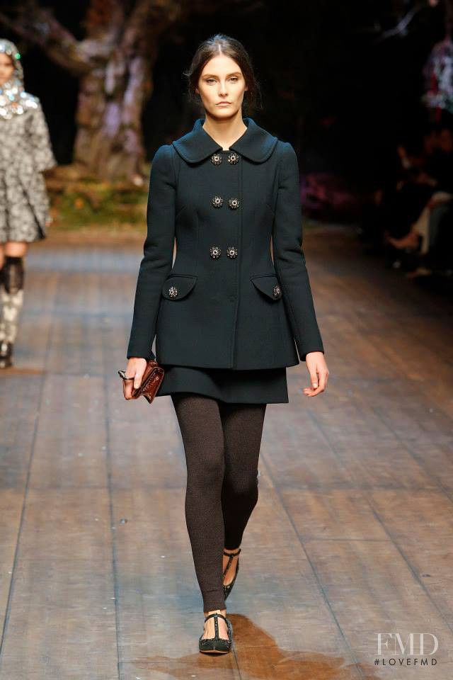 Charlotte Wiggins featured in  the Dolce & Gabbana fashion show for Autumn/Winter 2014