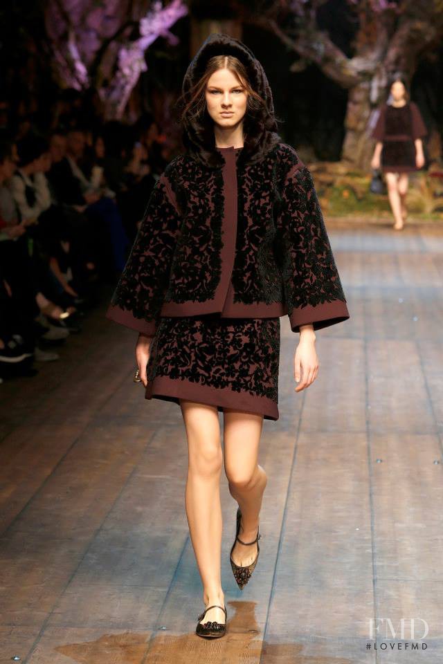 Joanna Tatarka featured in  the Dolce & Gabbana fashion show for Autumn/Winter 2014