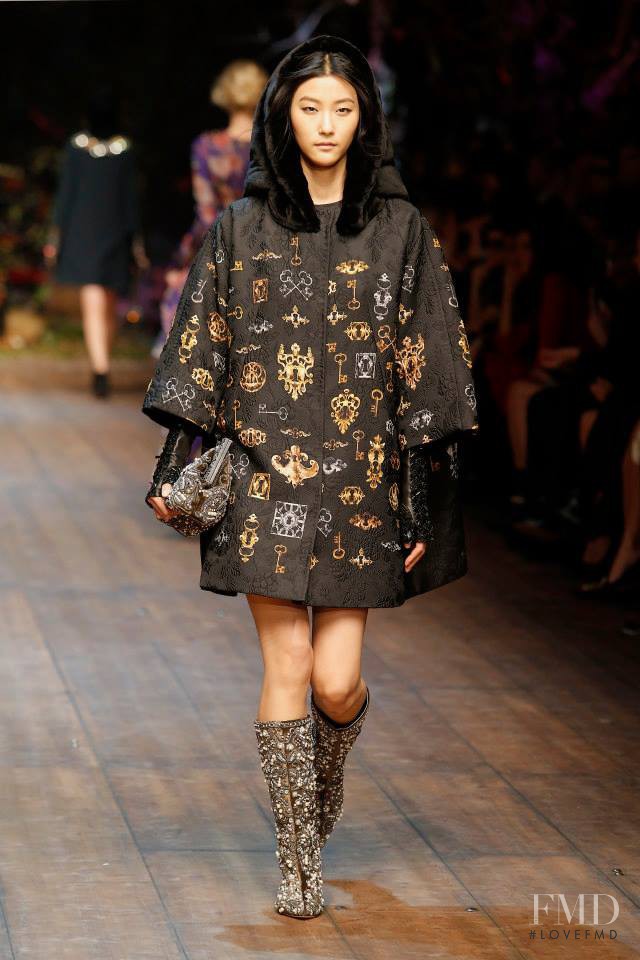 Ji Hye Park featured in  the Dolce & Gabbana fashion show for Autumn/Winter 2014
