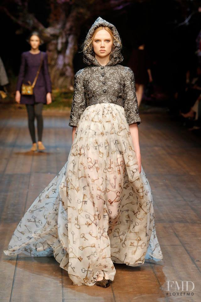 Holly Rose Emery featured in  the Dolce & Gabbana fashion show for Autumn/Winter 2014