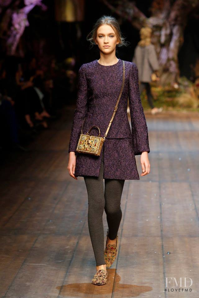 Paulina King featured in  the Dolce & Gabbana fashion show for Autumn/Winter 2014
