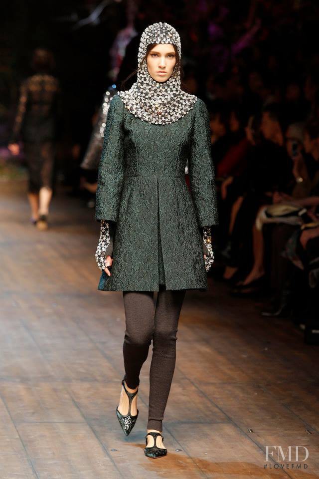 Tabitha Hall featured in  the Dolce & Gabbana fashion show for Autumn/Winter 2014