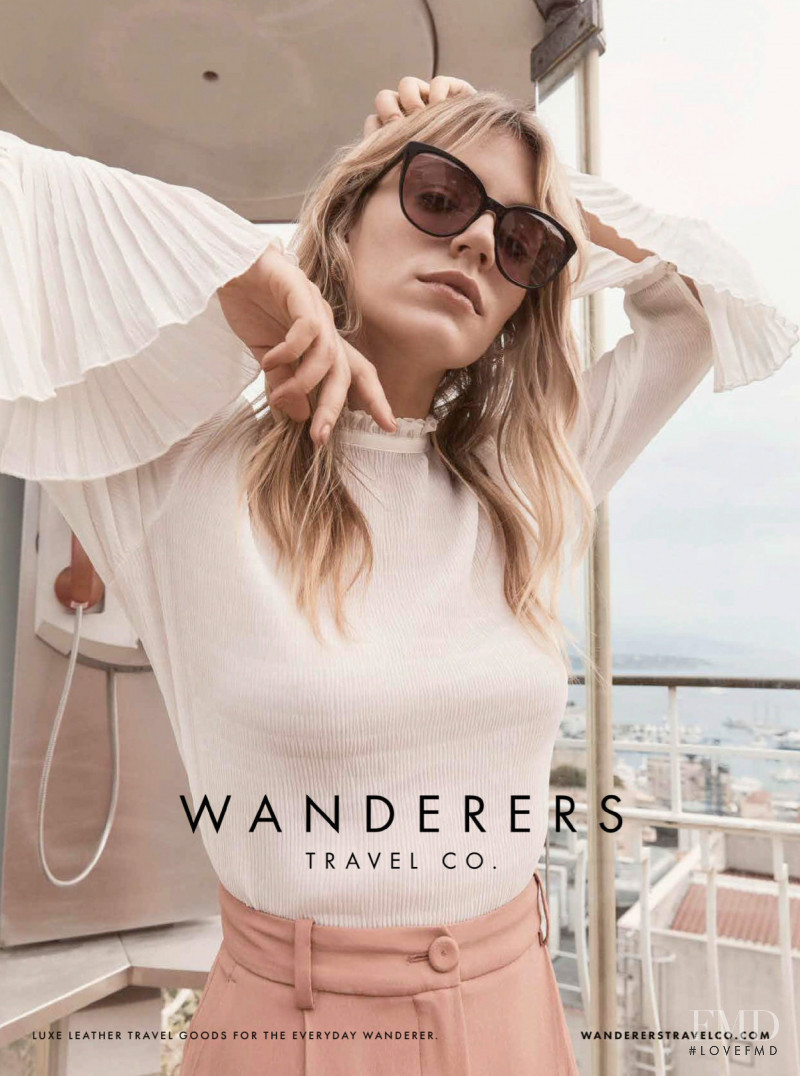 Vanessa Axente featured in  the Wanderers Travel Co. advertisement for Spring/Summer 2019