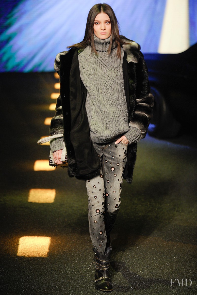 Diana Moldovan featured in  the Philipp Plein fashion show for Autumn/Winter 2014