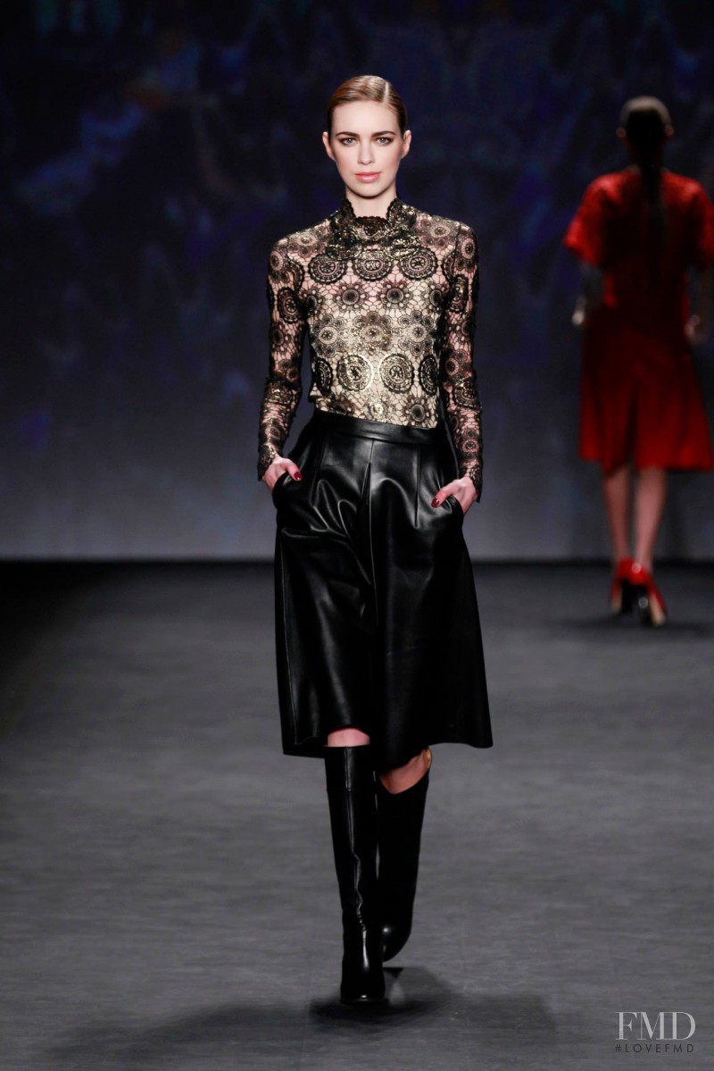 Kelsey Warman featured in  the Vivienne Tam fashion show for Autumn/Winter 2014