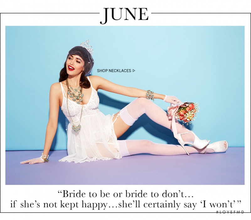 Sarah Stephens featured in  the Betsey Johnson Calendar Girls lookbook for Spring/Summer 2014