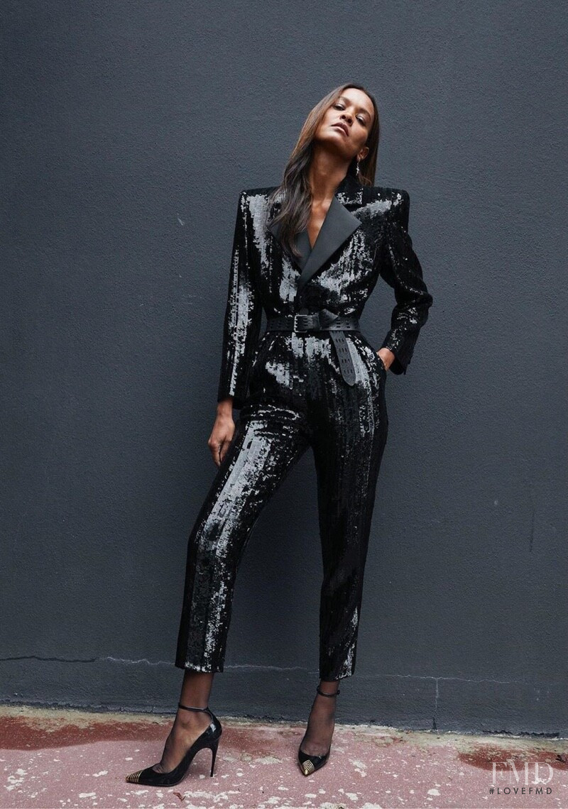 Liya Kebede featured in  the Saint Laurent advertisement for Spring/Summer 2020