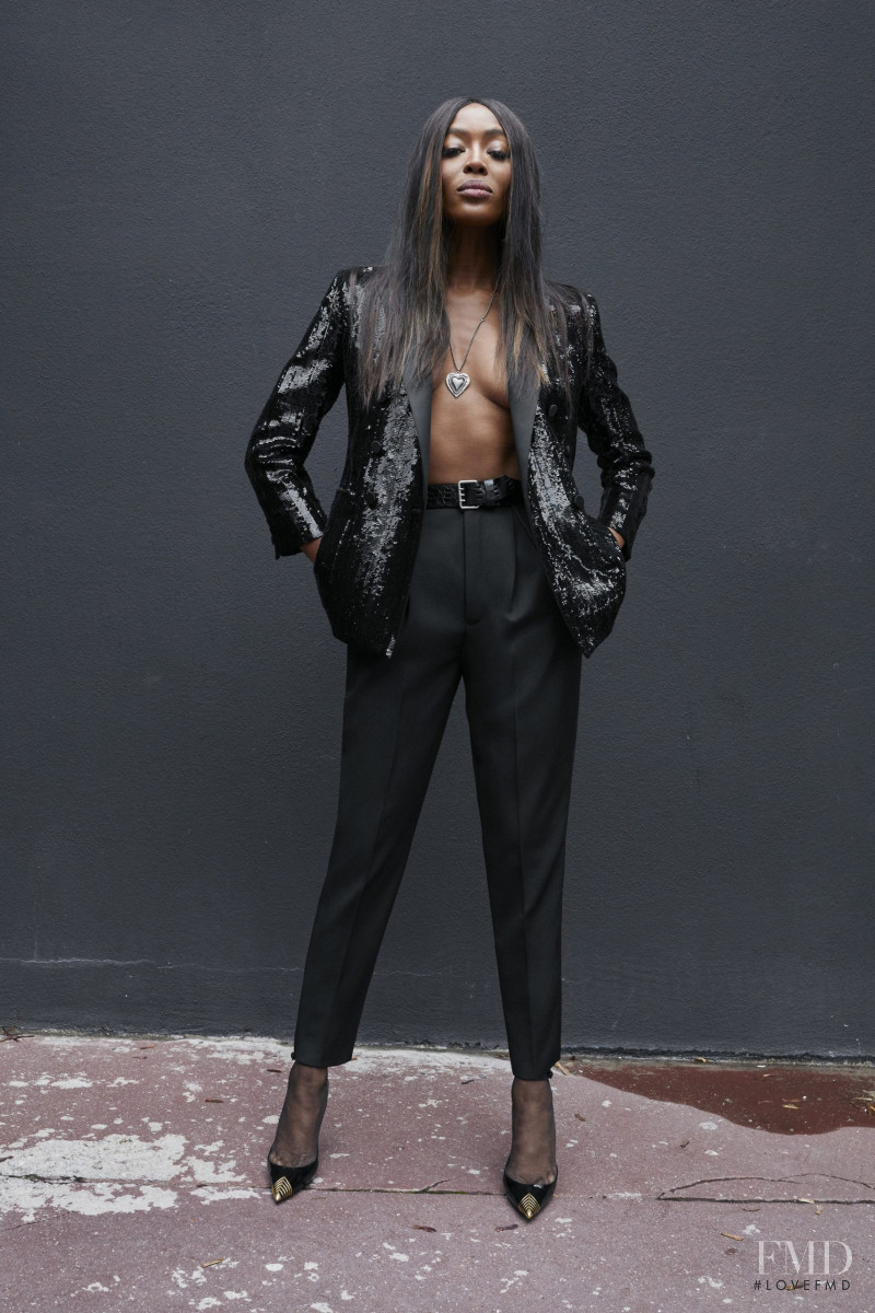 Naomi Campbell featured in  the Saint Laurent advertisement for Spring/Summer 2020
