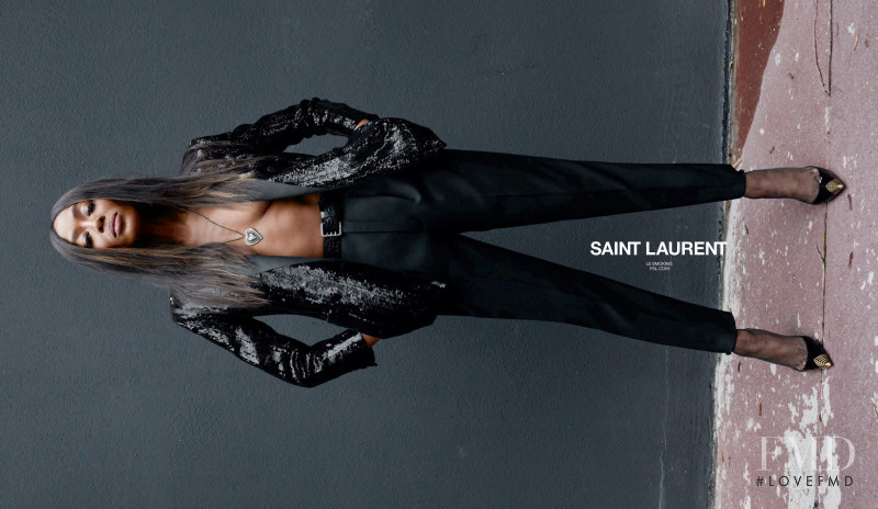 Naomi Campbell featured in  the Saint Laurent advertisement for Spring/Summer 2020