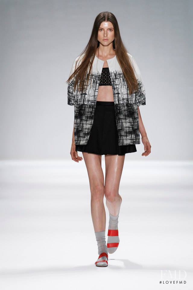 Isaac Lindsay featured in  the Vivienne Tam fashion show for Spring/Summer 2014