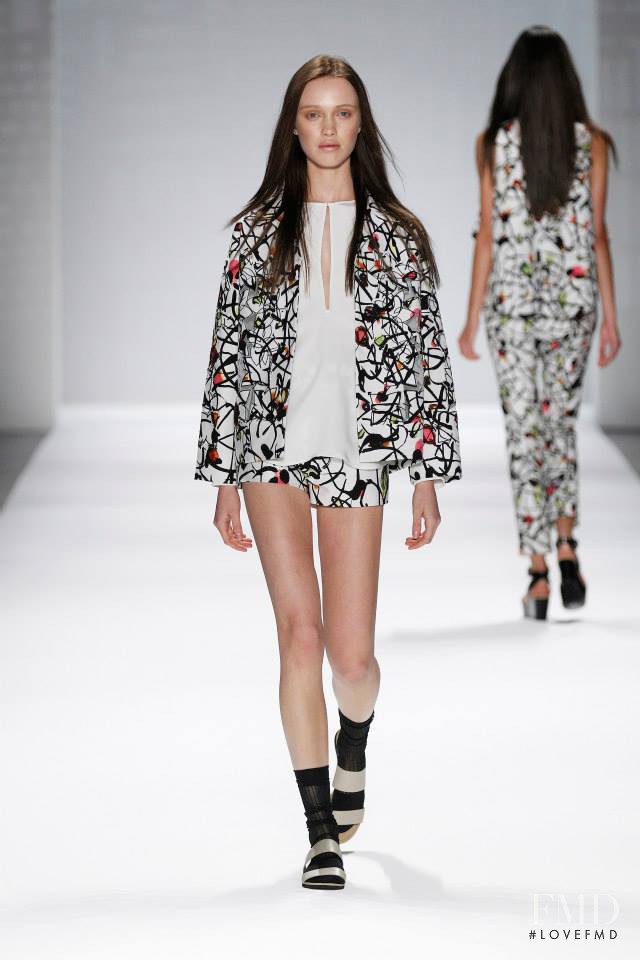 Haley Sutton featured in  the Vivienne Tam fashion show for Spring/Summer 2014