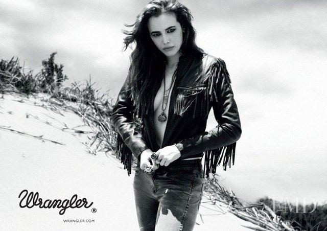 Sarah Stephens featured in  the Wrangler advertisement for Autumn/Winter 2010