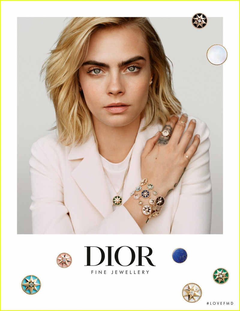 Cara Delevingne featured in  the Dior Fine Jewelery advertisement for Autumn/Winter 2019