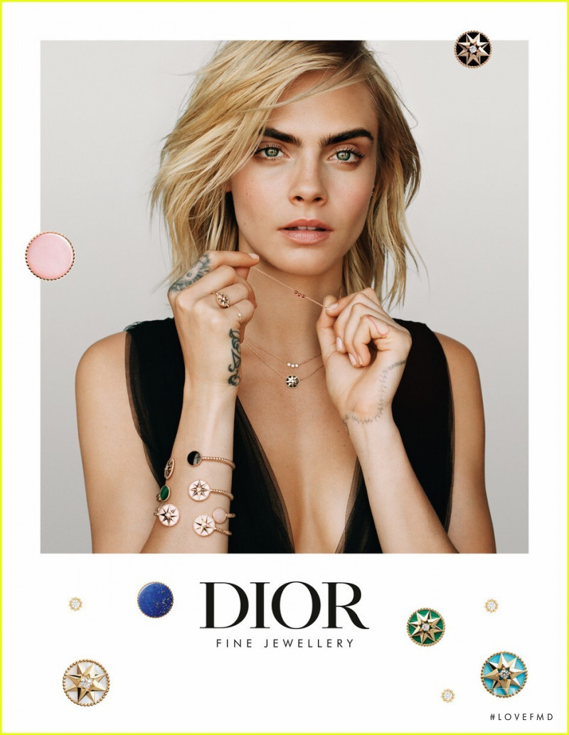 Cara Delevingne featured in  the Dior Fine Jewelery advertisement for Autumn/Winter 2019