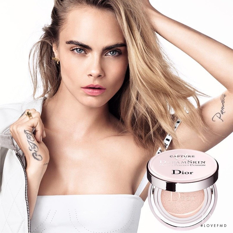 Cara Delevingne featured in  the Dior Beauty Dreamskin advertisement for Autumn/Winter 2018