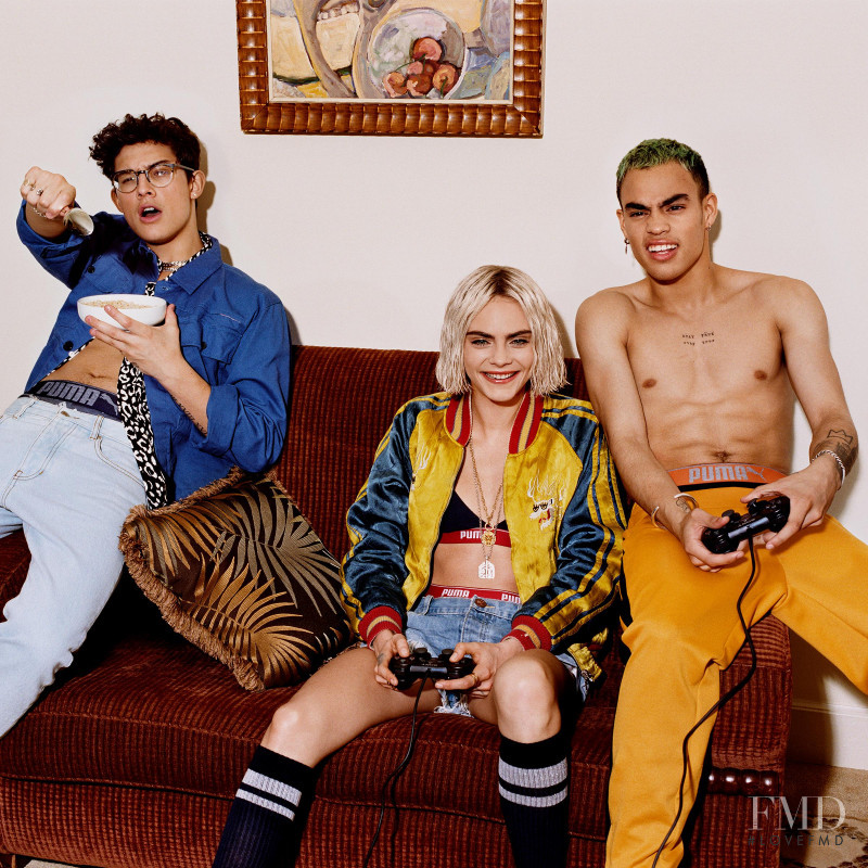 Cara Delevingne featured in  the PUMA Bodywear Collection advertisement for Autumn/Winter 2018