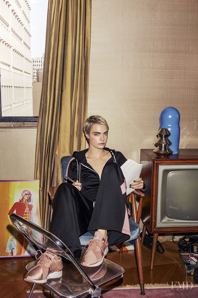 Cara Delevingne featured in  the PUMA advertisement for Spring/Summer 2018