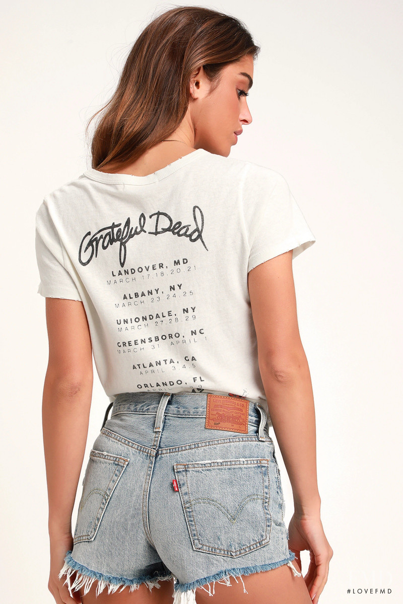 Jehane-Marie Gigi Paris featured in  the Lulus catalogue for Spring/Summer 2019