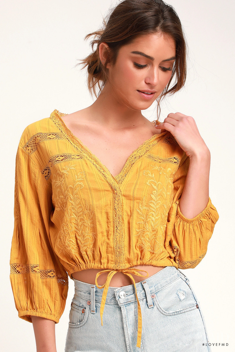 Jehane-Marie Gigi Paris featured in  the Lulus catalogue for Spring/Summer 2019