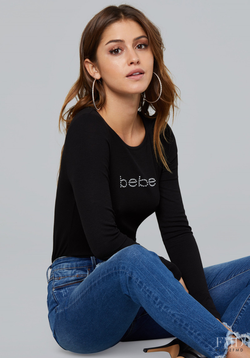 Jehane-Marie Gigi Paris featured in  the bebe catalogue for Autumn/Winter 2018