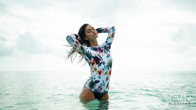 Jehane-Marie Gigi Paris featured in  the Hapari lookbook for Resort 2018