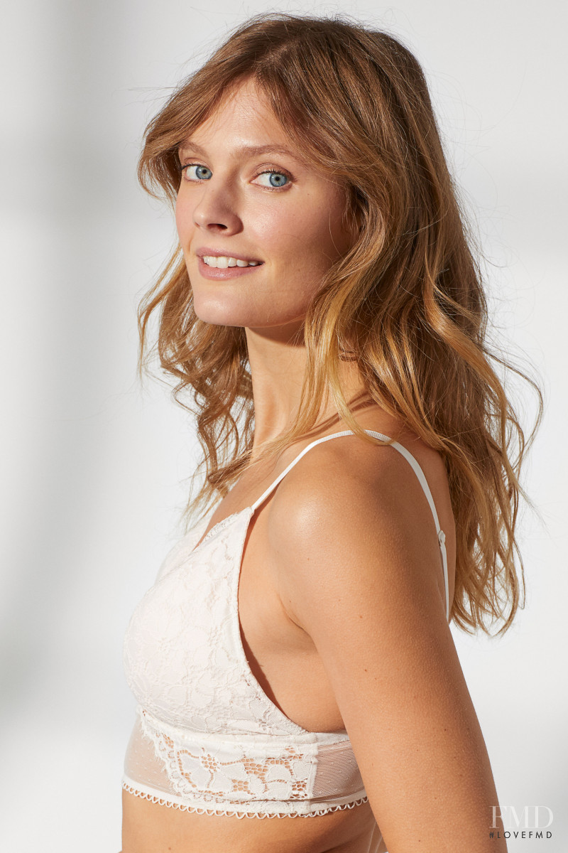 Constance Jablonski featured in  the H&M Lingerie catalogue for Spring 2019