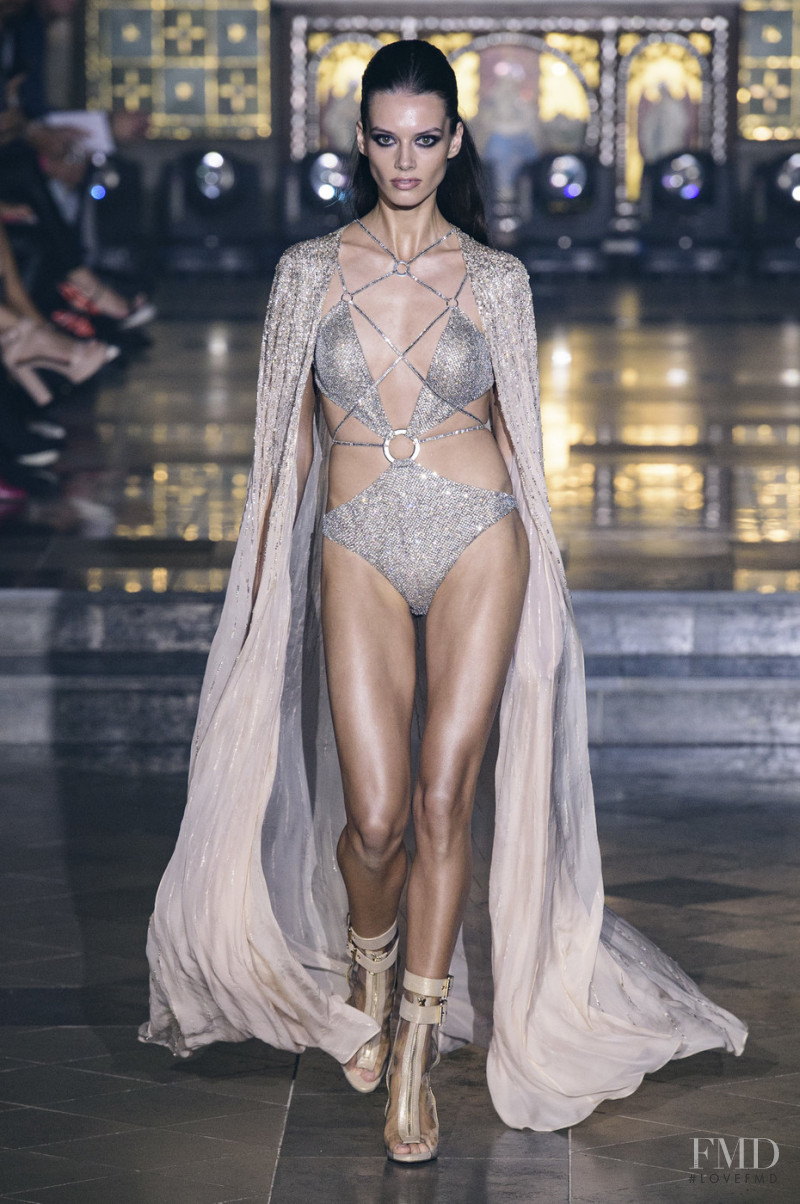 Georgia Fowler featured in  the Julien Macdonald fashion show for Spring/Summer 2019