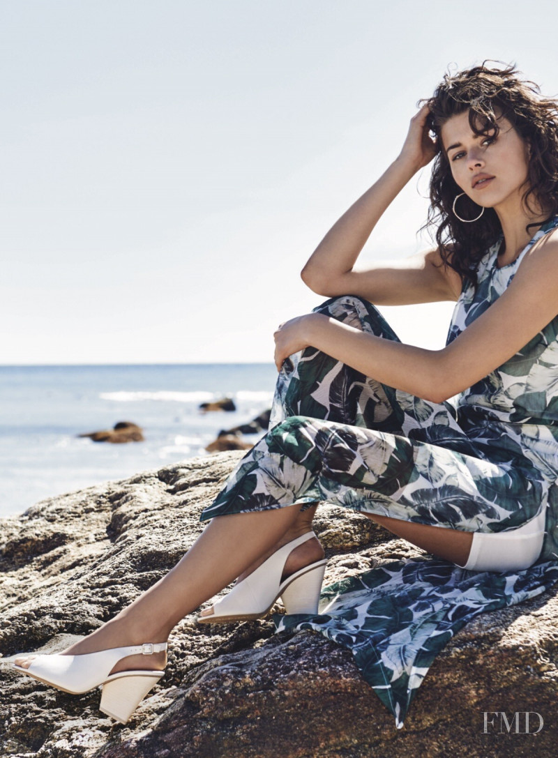 Georgia Fowler featured in  the Vince Camuto advertisement for Summer 2018